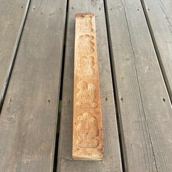 Vintage Wooden Dutch Butter Mold Cookie Press - Picture 8 of 15